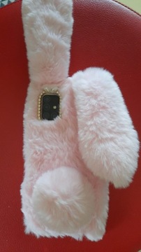 Nowe etui na Samsung A51 różowy pluszowy królik