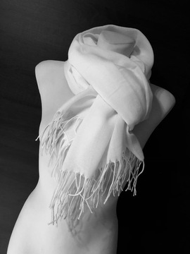 Pashmina włoska, duży szal, chusta 180 cm x 70 cm