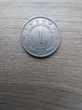 Jugosławia 1 dinar 1976 stan -II