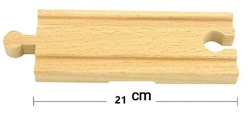TOR drewniany PROSTY 21 cm kolejka drewniana