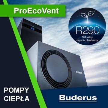 Pompa ciepła Buderus 6,7 kW mono R290 - Z MONTAŻEM