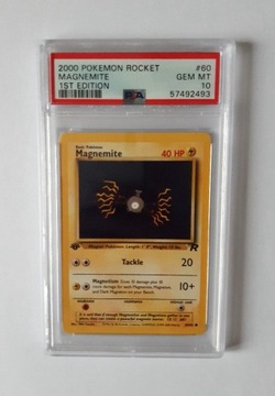 PSA 10 Pokemon Magnemite Rocket 60/82 1st edition