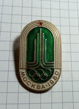 Olimpiada Moskwa 1980 odznaka, znaczek, przypinka