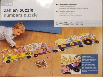 Puzzle z cyframi dla małych dzieci; 30 dużych el.