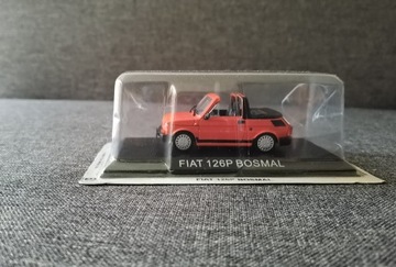 Fiat 126p Bosmal czerwony - Auta PRLu Złota Kolekcja 1:43