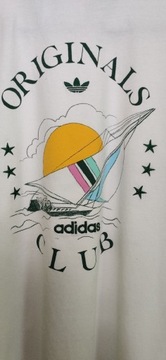 Koszulka t-shirt firmy Adidas  brand bialy z dużym
