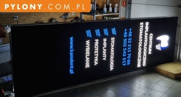 Pylon reklamowy LED rysunek konstrukcyjny