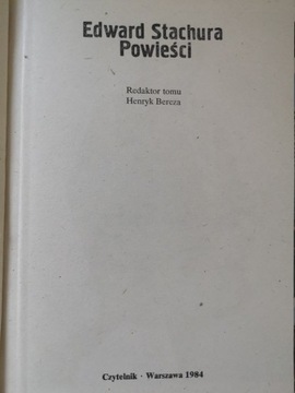 Stachura Edward Powieści, 1984