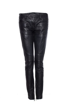 AllSaints spodnie skórzane motocyklowe skóra leather biker premium 38 M