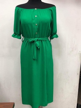 Sukienka długa biust 95 zielona