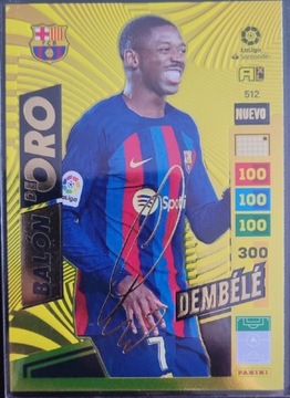 Dembele FC Barcelona Signature Balon de Oro Panini