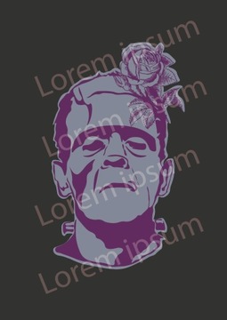 Plakat Halloween Frankenstein , różne kolory