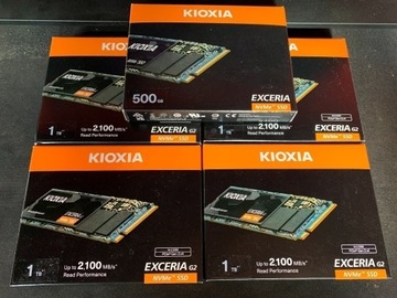 9x Opakowania po Kioxia Exceria G2 1 TB / 500 GB