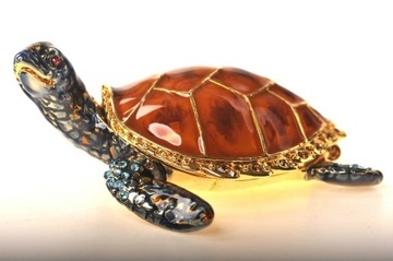 Żółw mały puzderko Keren Kopal Faberge Swarovski