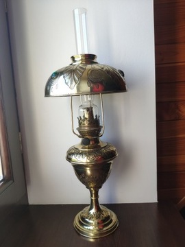 Stara duża francuska lampa naftowa "Paryżanka"
