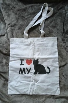 torbę materiałowa I love my cat