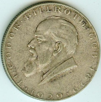 AUSTRIA 2 SZYLINGI 1929 BILLROTH- srebro