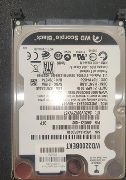 WD3200BEKT-60V5T1 320GB Dysk twardy HDD