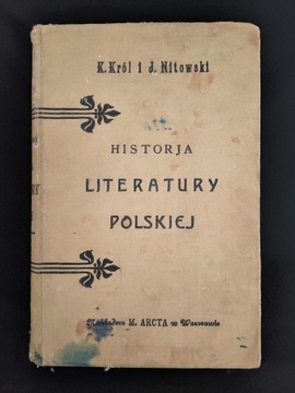 Historja literatury polskiej Król Nitowski 1903