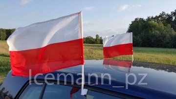 200 x AUTO FLAGA SAMOCHODOWA POLSKI - POZNAŃ HURT