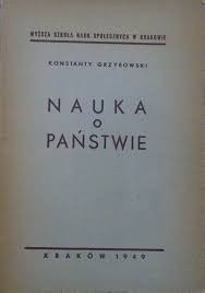 Konstanty Grzybowski - Nauka o państwie