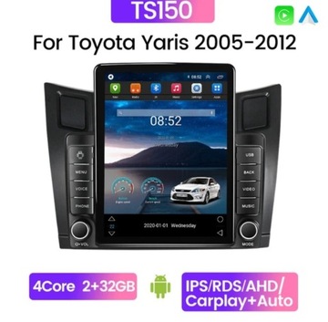 Radio Car 2 din Android 11 dla Toyota Yaris 05-12