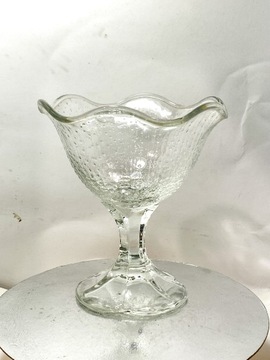 Pucharek do lodów, szkło kryształowe PRL