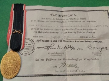 KOMPLET,medal za wojnę 1914-1918-Niemcy