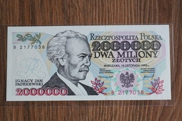 2000000 ZŁOTYCH 1993 stan UNC seria B