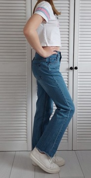 Spodnie jeansowe proste 12 lat + r. S