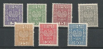 Polska 1932 fi 251-257 **czyste