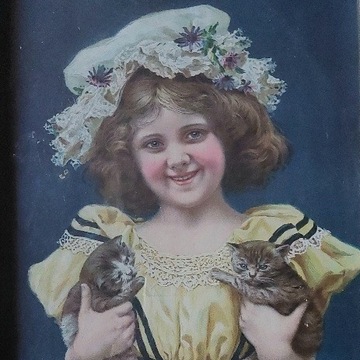 Portret dziewczynki z kotkami
