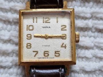 Damski zegarek pozłacany lata Czajka 17 Kamieni ZSRR 20 mm Mewa