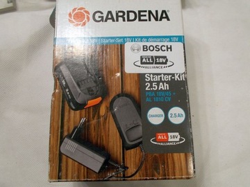 NOWY STARTER AKU 18V 2.5Ah+ŁADOWARKA BOSCH GARDENA