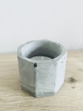 Betonowy świecznik tealight