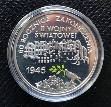 10zł 2005r. - 60 r. zakończenia II Wojny Światowe