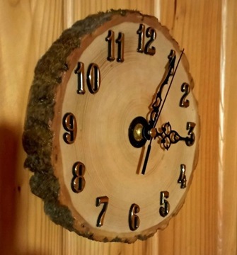 Zegar drewniany 