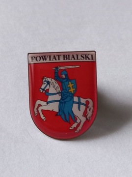 Herb powiat Bialski przypinka pin odznaka wpinka