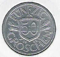 Austria 50 gr.1952 piękna