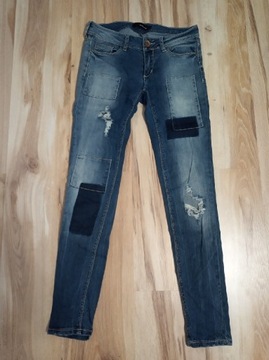 Spodnie damskie jeansy rurki 36