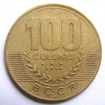 100 colones Kostaryka 2000