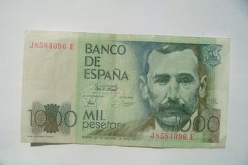 BANKNOT  HISZPANIA 1000 PESETAS 1979 r.