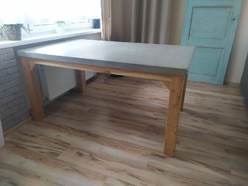 Stół z betonowym blatem 160x100x78