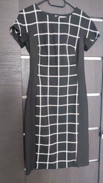 ORSAY Sukienka czarna w kratkę biznesowa r. 36