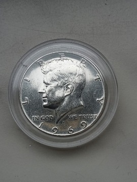 USA 1/2 Half Dollar J. Kennedy 1969 r -srebro 