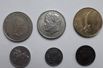 8 monet Węgry Grecja Słow Litwa Ukraina Dania Jugo