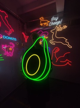Neon LED Awokado - Neonowe Awokado na Ścianę