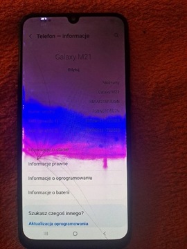 Samsung m21 dziala uszkodzony 