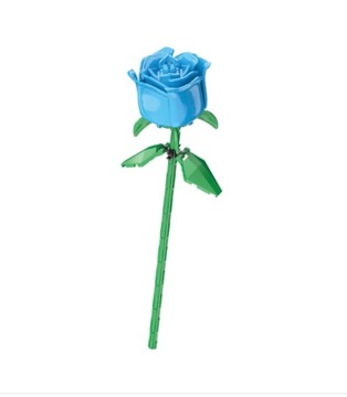 Klocki róża kwiat niebieska kwiaty roże jak lego