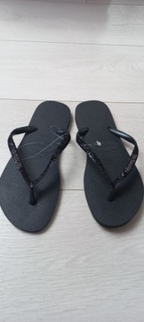 Japonki HAVAIANAS DMASKIE czarne LOGO 37-38